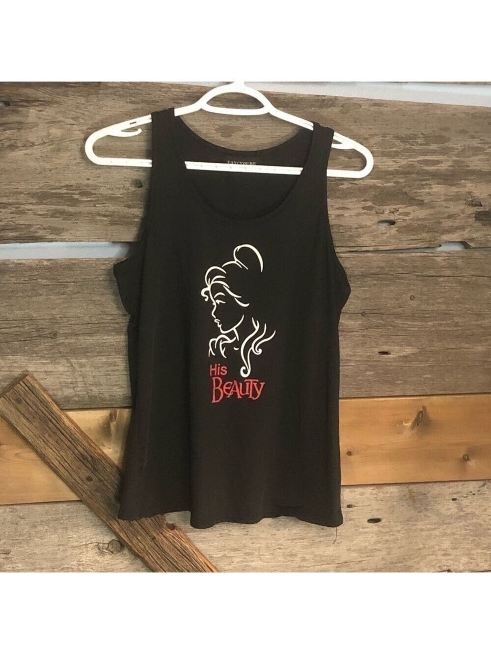 𝅺fancyqube Size Med Black Tank 'His Beauty'
